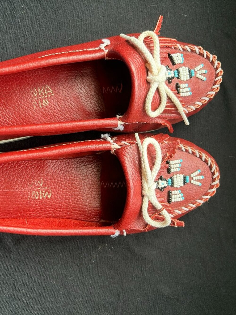 Minnetonka Women’s Burgundy Moccasins Size Pre-Owned